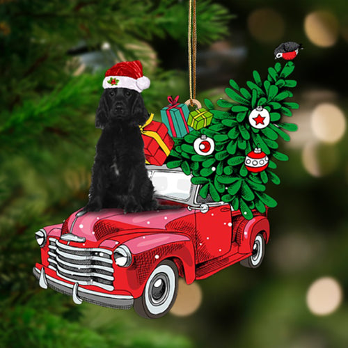 Godmerch- Ornament- BLACK Cocker Spaniel-Pine Truck Hanging Ornament, Happy Christmas Ornament, Car Ornament