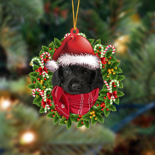Godmerch- Ornament- BLACK Cocker Spaniel-Xmas Bandana Hanging Ornament, Happy Christmas Ornament, Car Ornament