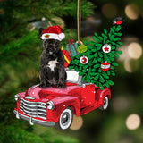 Ornament- BLACK French Bulldog-Pine Truck Hanging Ornament, Happy Christmas Ornament, Car Ornament