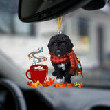 Black Goldendoodle-Fall Chocolate-Two Sided Ornament