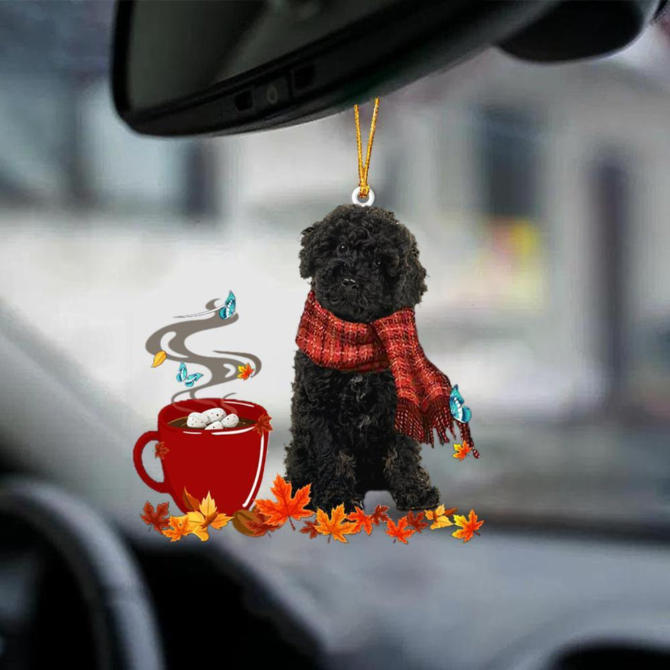 Black Labradoodle-Fall Chocolate-Two Sided Ornament