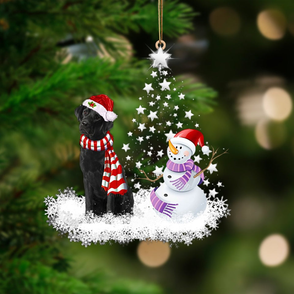 Black Labrador-Star Tree Hanging Ornament