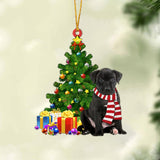 Godmerch- Ornament- BLACK Pitbull-Christmas Star Hanging Ornament, Happy Christmas Ornament, Car Ornament