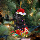 Godmerch- Ornament- BLACK Pug 1-Dog Be Christmas Tree Hanging Ornament, Happy Christmas Ornament, Car Ornament