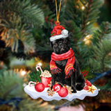 Godmerch- Ornament- BLACK Pug 3-Better Christmas Hanging Ornament, Happy Christmas Ornament, Car Ornament