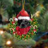 Godmerch- Ornament- BLUE Heeler-Xmas Bandana Hanging Ornament, Happy Christmas Ornament, Car Ornament