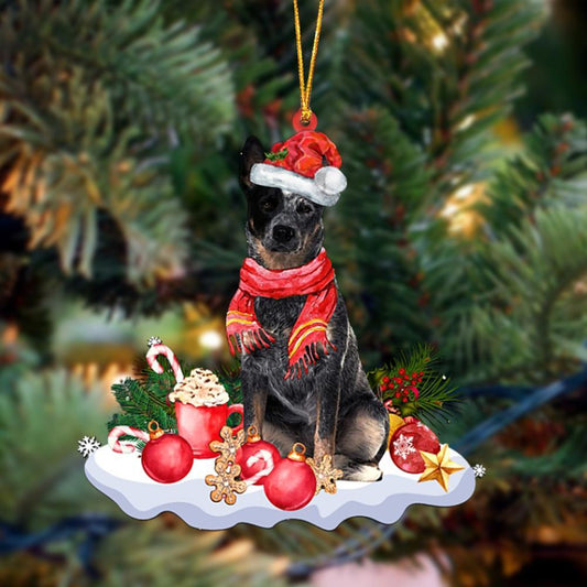 Godmerch- Ornament- BLUE Heeler-Better Christmas Hanging Ornament, Happy Christmas Ornament, Car Ornament