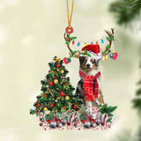 BLUE MERLE Australian Shepherd-Christmas Tree Gift Hanging Ornament