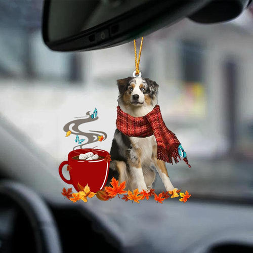 Blue Merle Australian Shepherd-Fall Chocolate-Two Sided Ornament