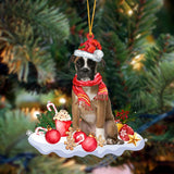 Godmerch- Ornament- BROWN Boxer-Better Christmas Hanging Ornament, Happy Christmas Ornament, Car Ornament