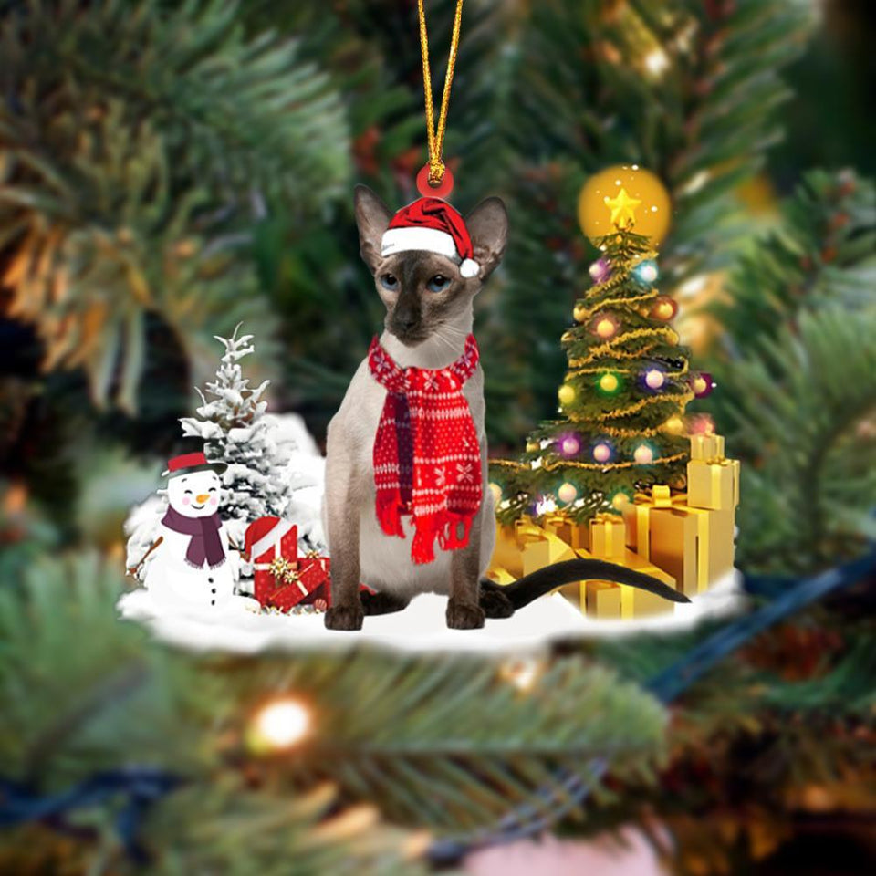 Balinese Cat Christmas Ornament Christmas Tree Hanging Acrylic Ornament Gift