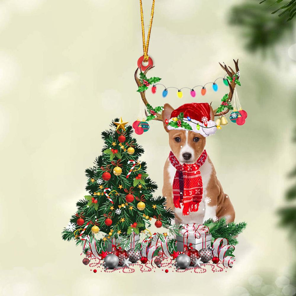 Godmerch- Ornament- Basenji-Christmas Tree Gift Hanging Ornament, Happy Christmas Ornament, Car Ornament