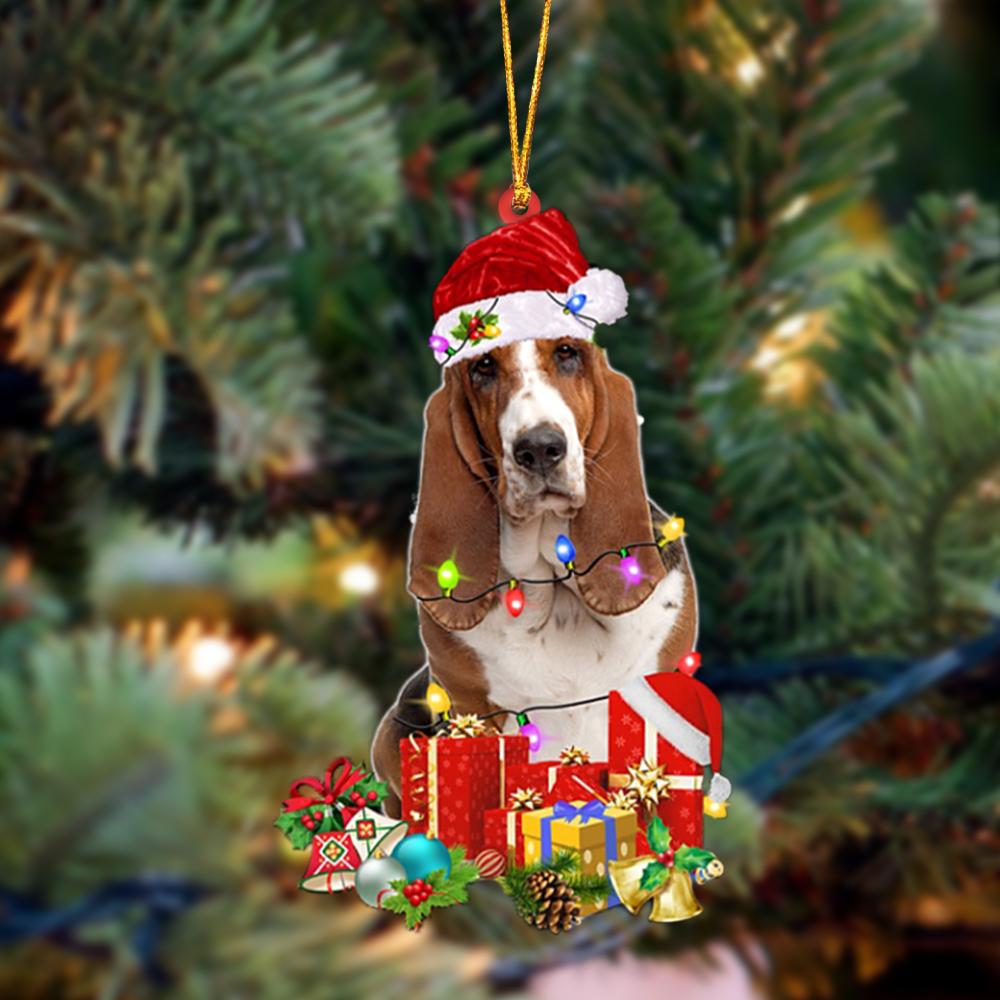 Ornament- Basset Hound-Dog Be Christmas Tree Hanging Ornament, Happy Christmas Ornament, Car Ornament
