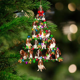 Basset Hound-Christmas Tree Lights-Two Sided Ornament