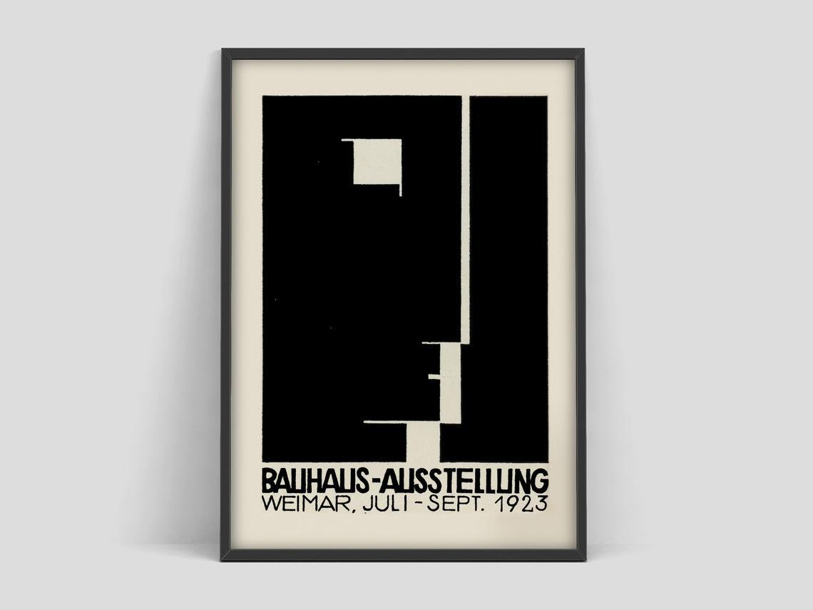 Bauhaus Art Exhibition Canvas And Poster, Canvas Painting, Wall Decor Visual Art
