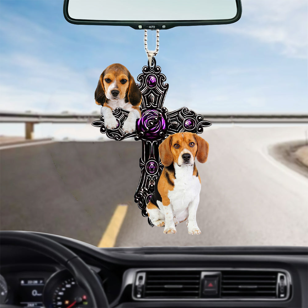 Beagle Pray For God Car Hanging Ornament Dog Pray For God Ornament Godmerch