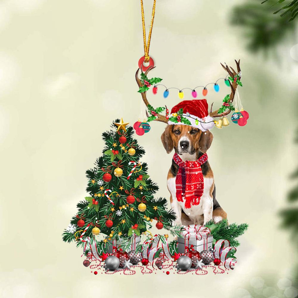 Godmerch- Ornament- Beagle 2-Christmas Tree Gift Hanging Ornament, Happy Christmas Ornament, Car Ornament