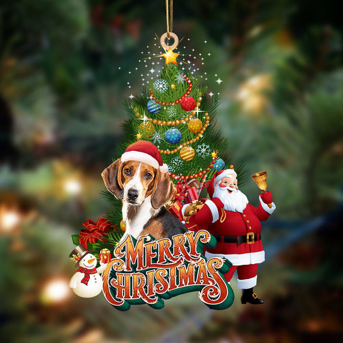 Godmerch- Ornament- Beagle 3-Christmas Tree&Dog Hanging Ornament, Happy Christmas Ornament, Car Ornament