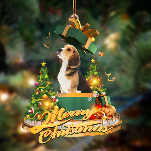 Godmerch- Ornament- Beagle-Christmas Gifts&dogs Hanging Ornament, Happy Christmas Ornament, Car Ornament