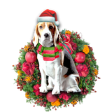 Godmerch- Ornament- Beagle Christmas Ornament, Happy Christmas Ornament, Car Ornament
