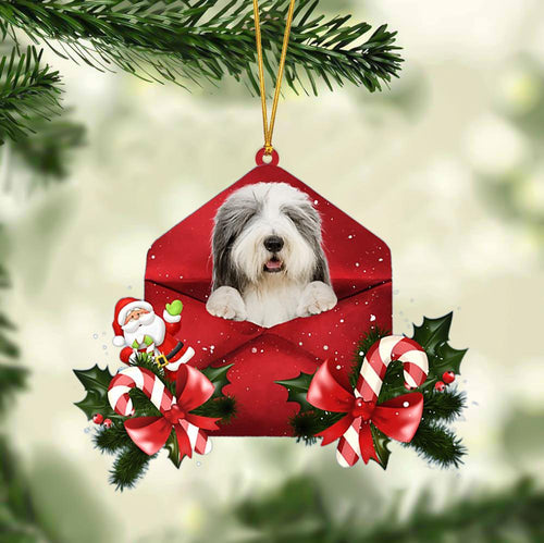 Bearded Collie Christmas Letter Ornament Dog Christmas Decoration