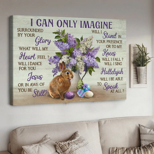 Beautiful purple flower Rabbit I can only imagine - Matte Canvas
