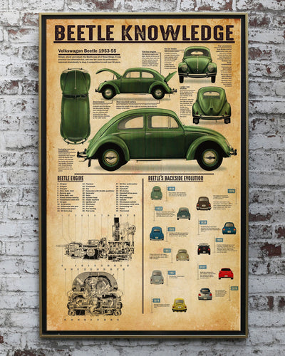 Beetle Knowledge Canvas And Poster, Wall Decor Visual Art