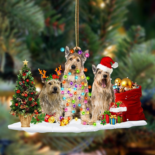 Ornament- Berger Picard-Christmas Dog Friends Hanging Ornament, Happy Christmas Ornament, Car Ornament