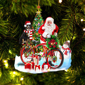 Godmerch- Ornament- Bernese Mountain On Santa's Bike Ornament Dog Ornament, Car Ornament, Christmas Ornament