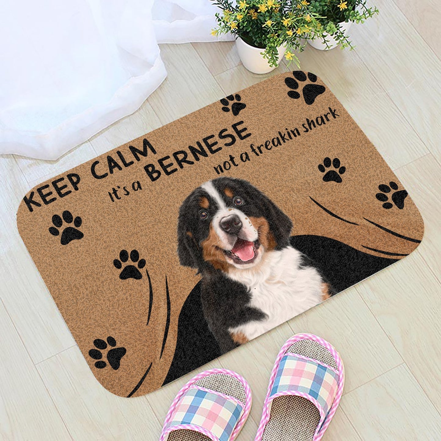 Keep Calm It's a Pitbull Not a Freakin Shark Doormat
