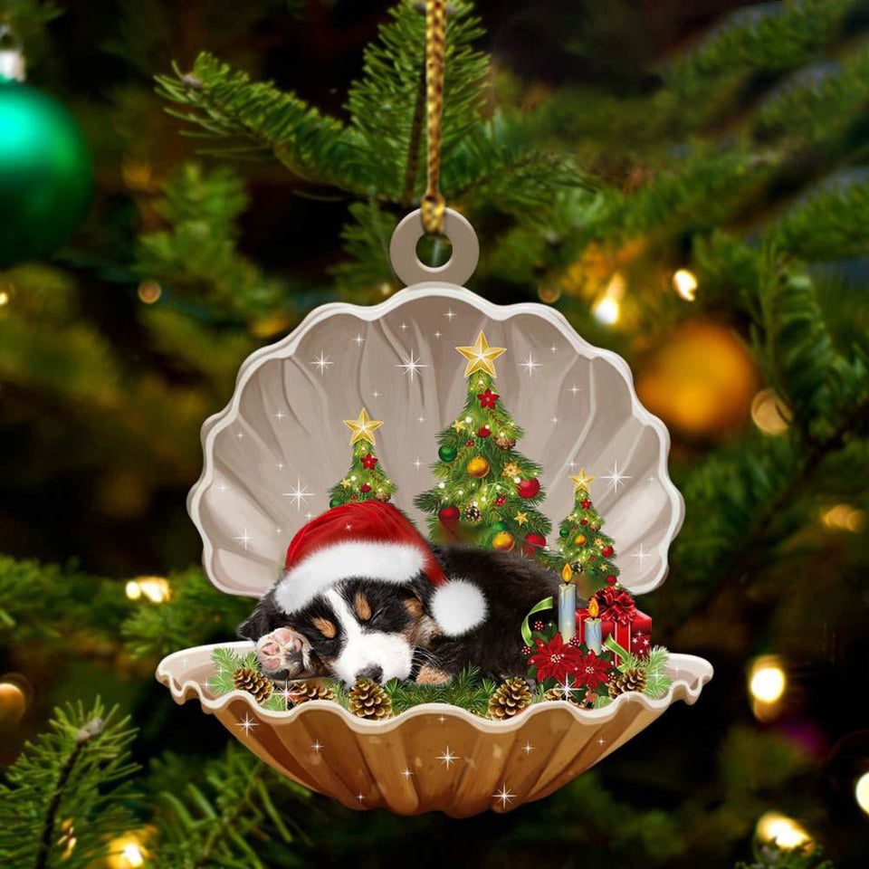 Ornament- Bernese Mountain-Sleeping Pearl in Christmas Two Sided Ornament, Christmas Ornament, Car Ornament