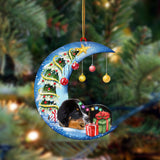 Bernese Mountain Dog-Sleep On The Moon Christmas Two Sided Ornament, Christmas Ornament, Car Ornament