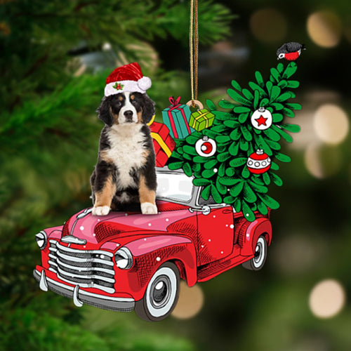 Godmerch- Ornament- Bernese Mountain Dog 1-Pine Truck Hanging Ornament, Happy Christmas Ornament, Car Ornament