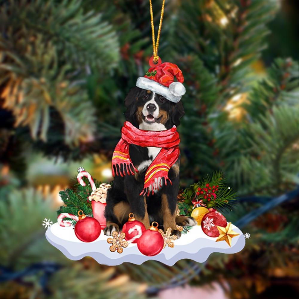 Ornament- Bernese Mountain Dog 2-Better Christmas Hanging Ornament, Happy Christmas Ornament, Car Ornament