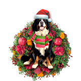 Godmerch- Ornament- Bernese Mountain Christmas Ornament, Happy Christmas Ornament, Car Ornament