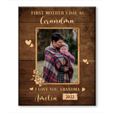 First Mothers Day as Grandma Gift Personalized First Mother’s Day Gift Photo Canvas Print