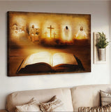 Bible Jesus Christ Light from heaven - Matte Canvas