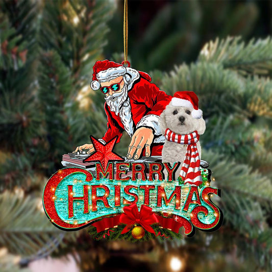 Bichon Frise-Christmas Rock Two Sided Ornament