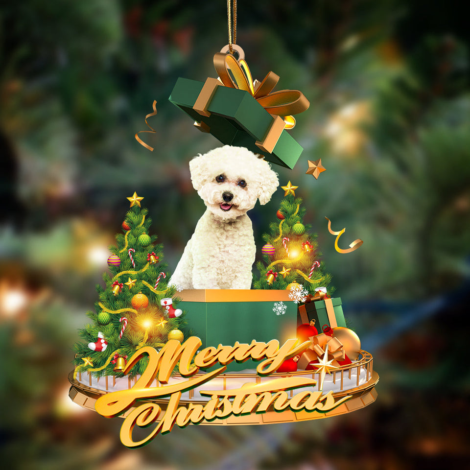 Ornament- Bichon Frise-Christmas Gifts&dogs Hanging Ornament, Happy Christmas Ornament, Car Ornament