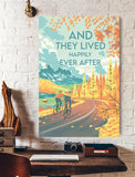 Bicycle And They Lived Happily Ever After Canvas And Poster, Wall Decor Visual Art