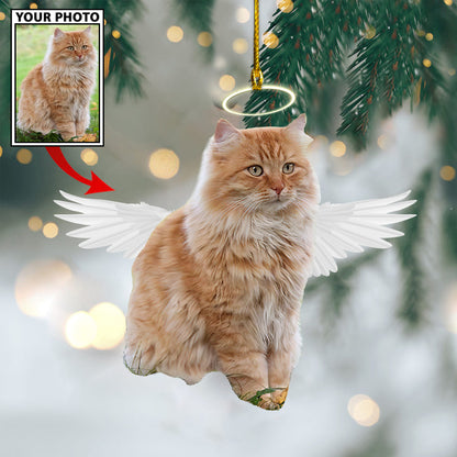 Personalized Gift For Pet Lovers Pet Angel Custom Image Ornament