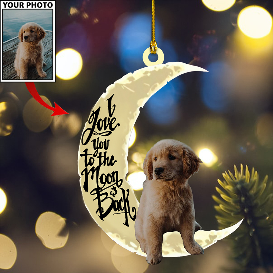 Personalized Gift For Pet Lovers Pet Sitting In The Moon Ornament