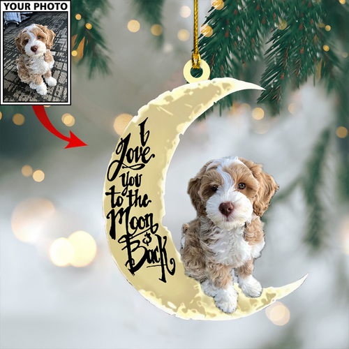 Personalized Gift For Pet Lovers Pet Sitting In The Moon Ornament