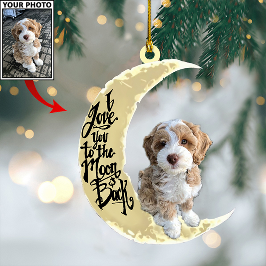 Personalized Gift For Pet Lovers Pet Sitting In The Moon Ornament