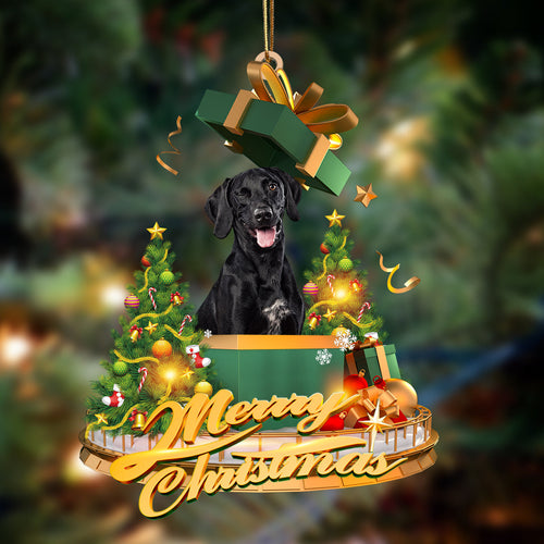 Ornament- Bla Labrador2-Christmas Gifts&dogs Hanging Ornament, Happy Christmas Ornament, Car Ornament