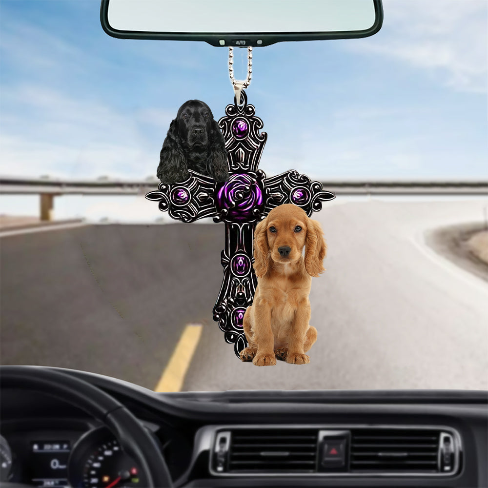 Cocker Spaniel Pray For God Car Hanging Ornament Dog Ornament Godmerch