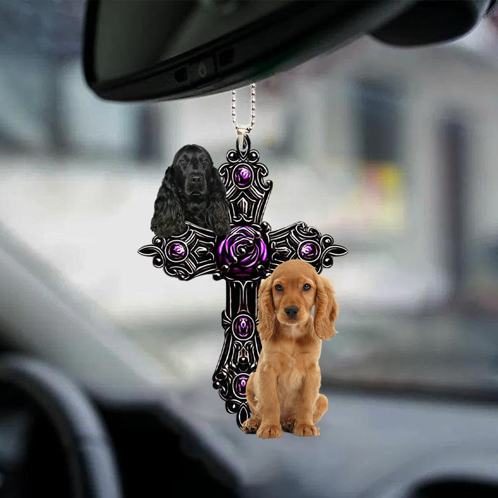Cocker Spaniel Pray For God Car Hanging Ornament Dog Ornament Godmerch