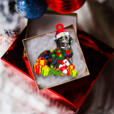 Black Labrador Christmas Shape Ornament