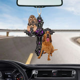Bloodhound Pray For God Car Hanging Ornament Dog Pray For God Ornament Godmerch
