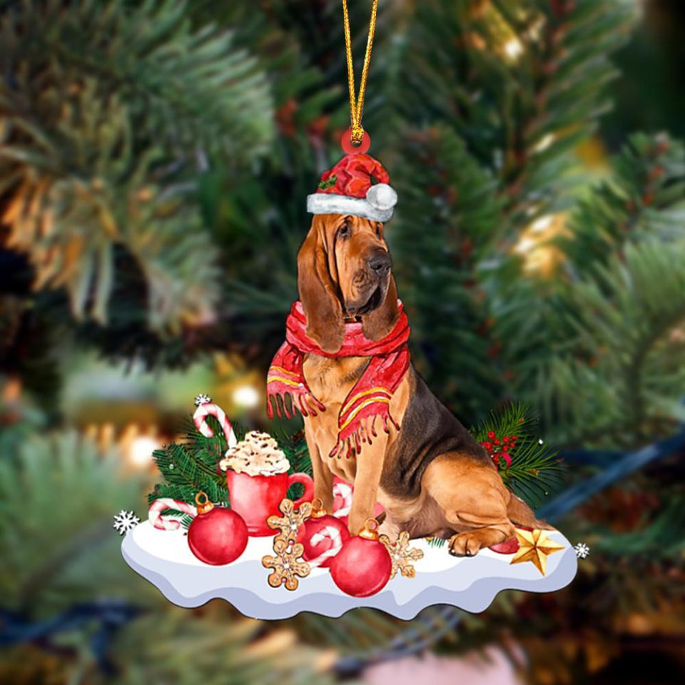 Godmerch- Ornament- Bloodhound 1-Better Christmas Hanging Ornament, Happy Christmas Ornament, Car Ornament